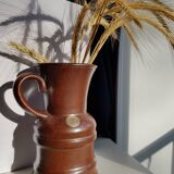 Vase en céramique numéroté brun du milieu du siècle d'Ueberlacken