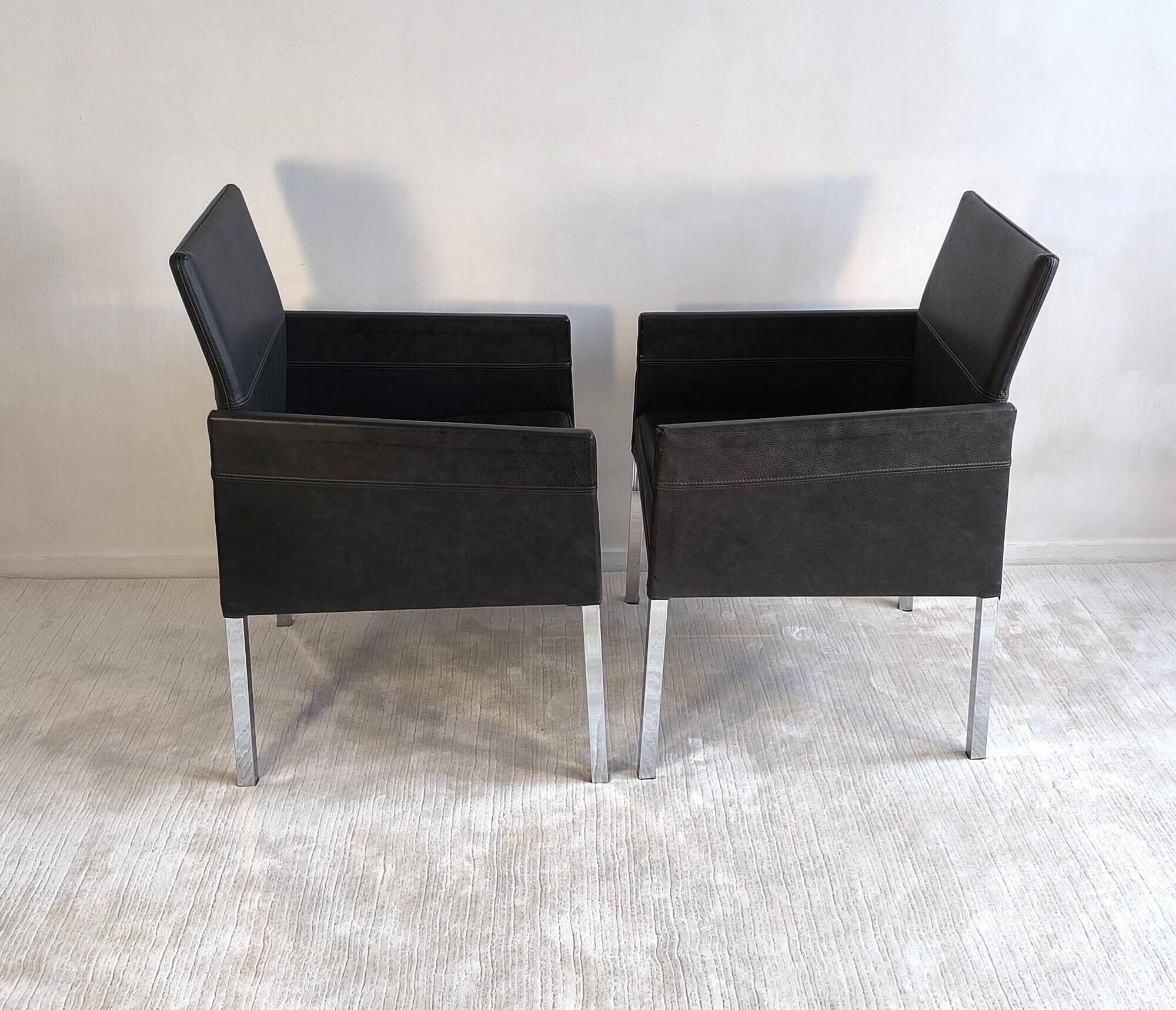 Superb pair of KFF "Texas" armchairs by Karl Friedrich Förster.
