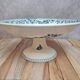 Antique compote dish in ironstone HBCM Choisy-le-Roi Louis XVI model with bird decoration.