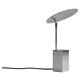 Reflect table lamp in chrome metal, contemporary work.