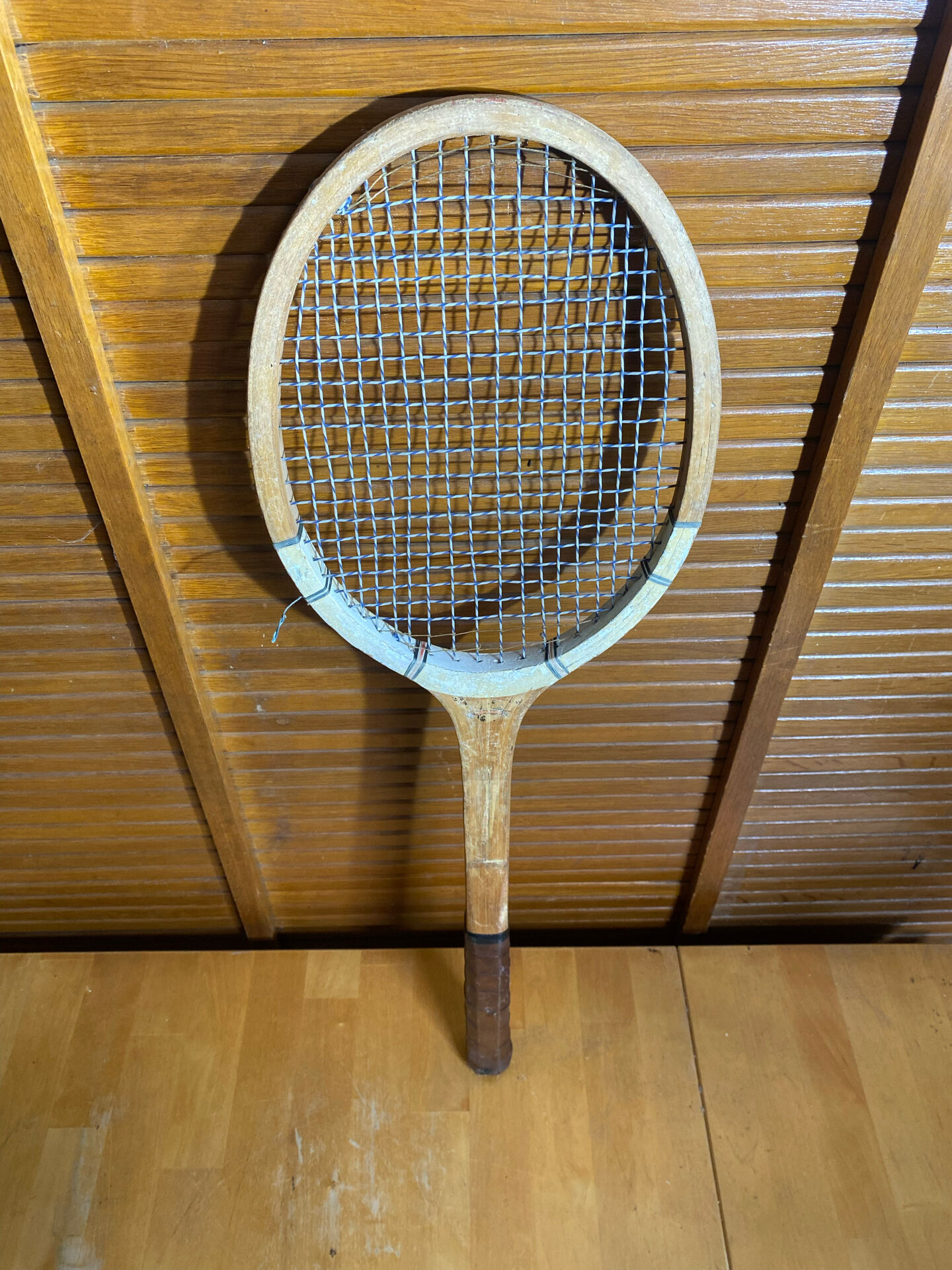 Vintage Wooden Tennis Racket #E214