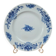 Large antique K&G Lunéville plate, blue floral decoration.
