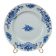 Large antique K&G Lunéville plate, blue floral decoration.