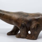 Polar Bear Sculpture by Pierre Chenet in bronze France Circa 2000
