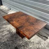 Vintage burl wood coffee table - 1970s