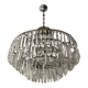 Large crystal chandelier with cascade of pendants from the 60s and 70s