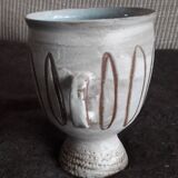 Vintage ceramic vase Vallauris signed