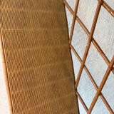 Vintage rattan wall shelf