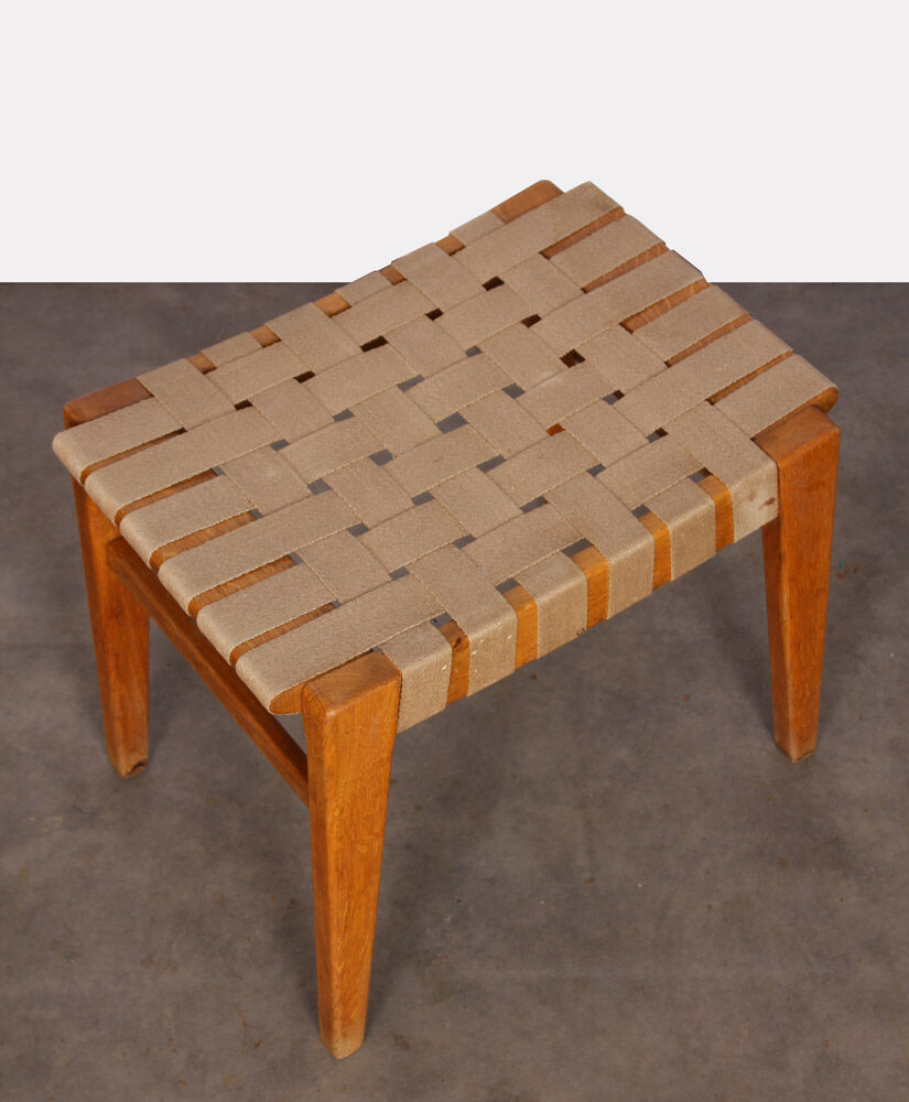 Tabouret en bois, fabrication tchèque, 1950