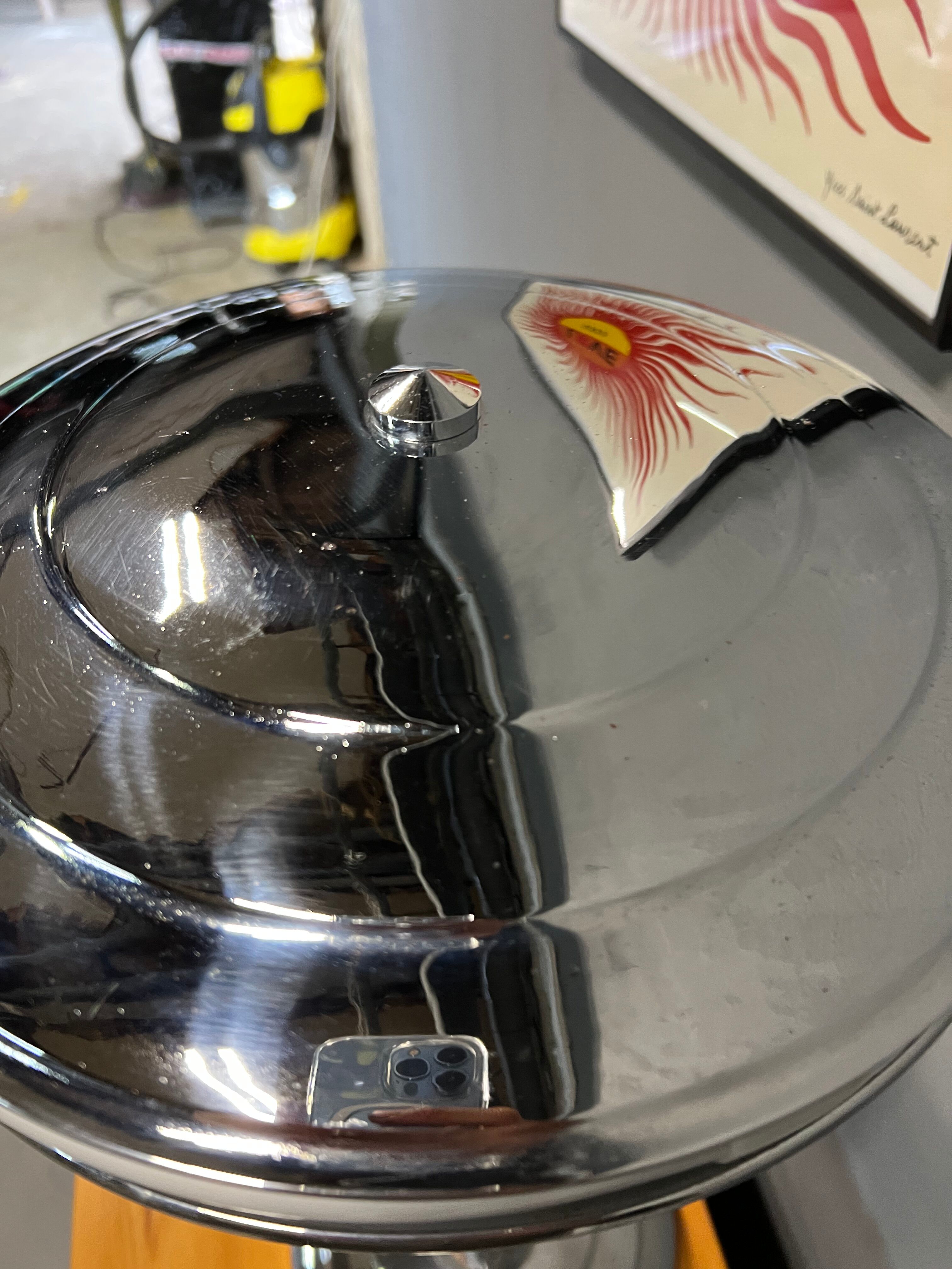 Lampe en chrome art déco