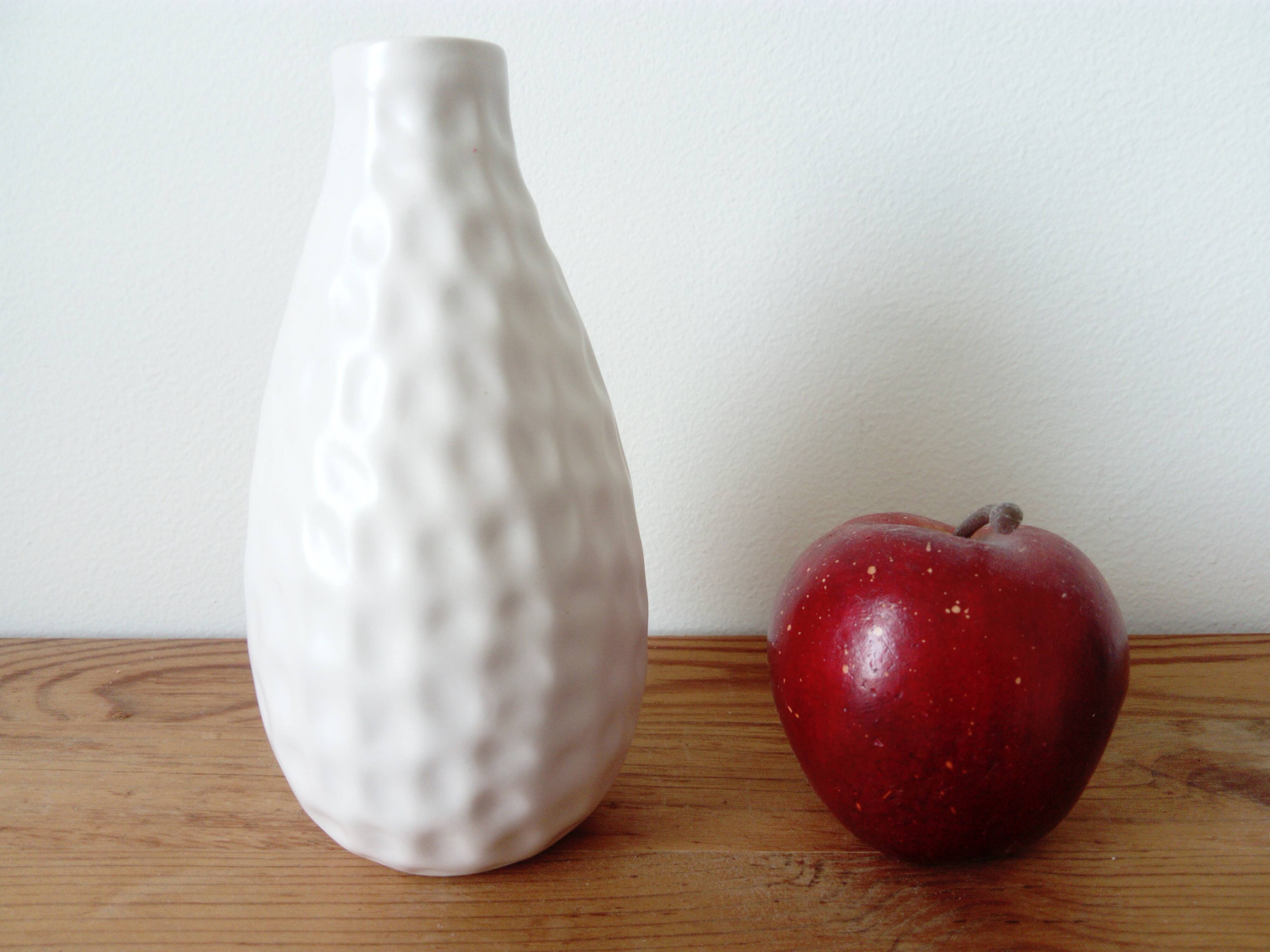 small white honeycomb ceramic vase
