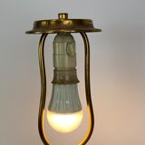 Table lamp with blue opal frame decorated with gold and of bronze, 1890s