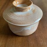 Pot with lid in stoneware vallauris