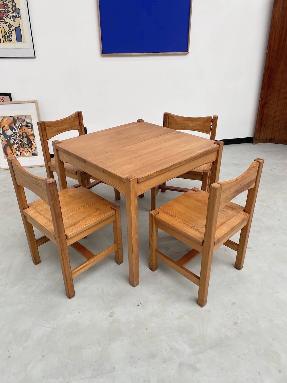 Table pin et chaises « hongisto » Ilmari Tapiovaara
