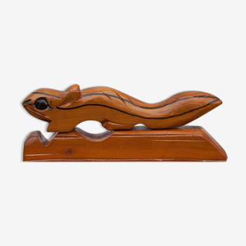 Hazelnut tray vintage wood squirrel