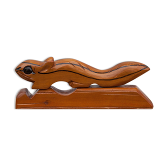 Hazelnut tray vintage wood squirrel