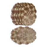 Series of 6 vintage woven placemats