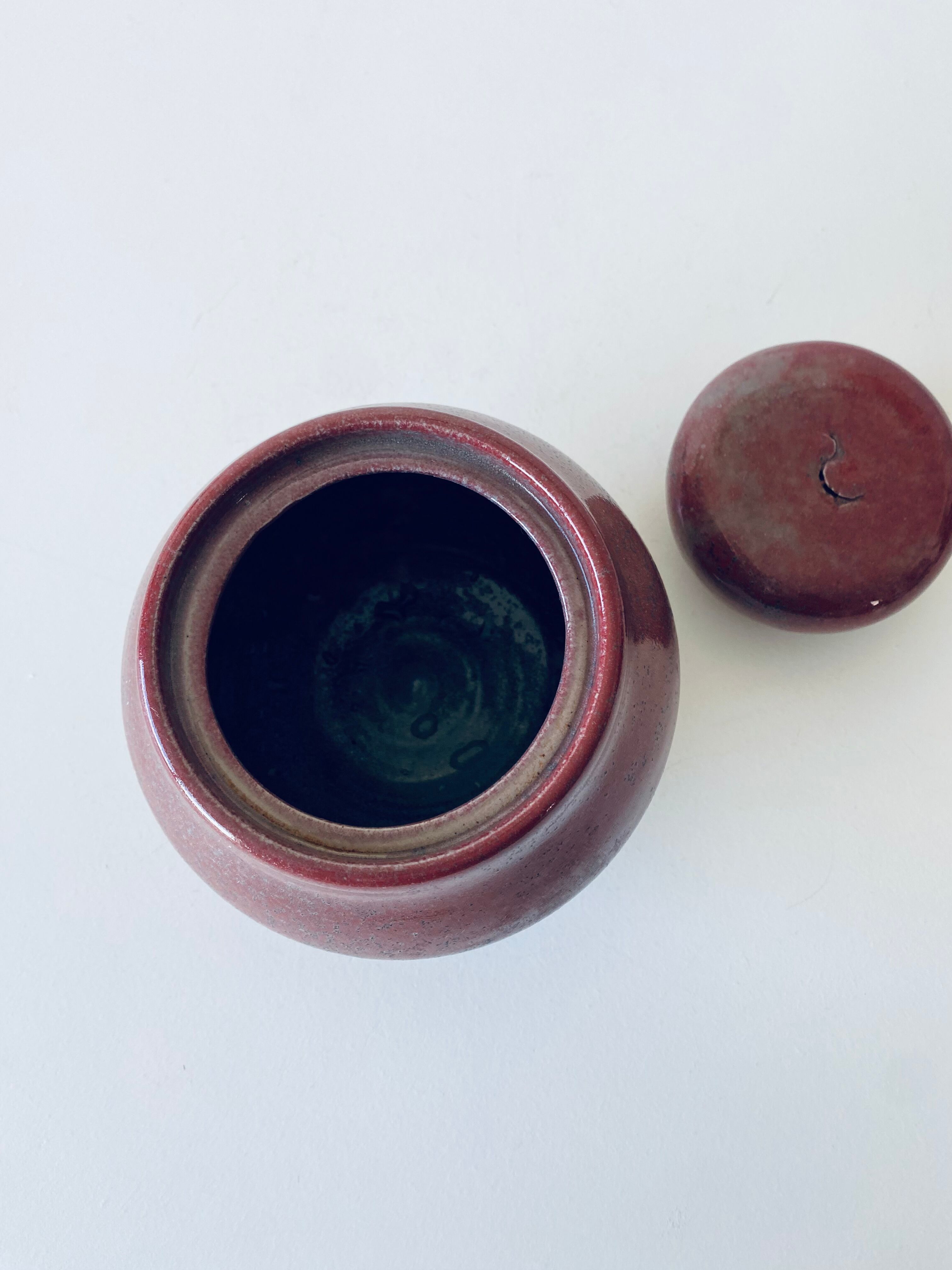 Ceramic candy box signed