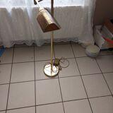 Vintage brass e-reader floor lamp