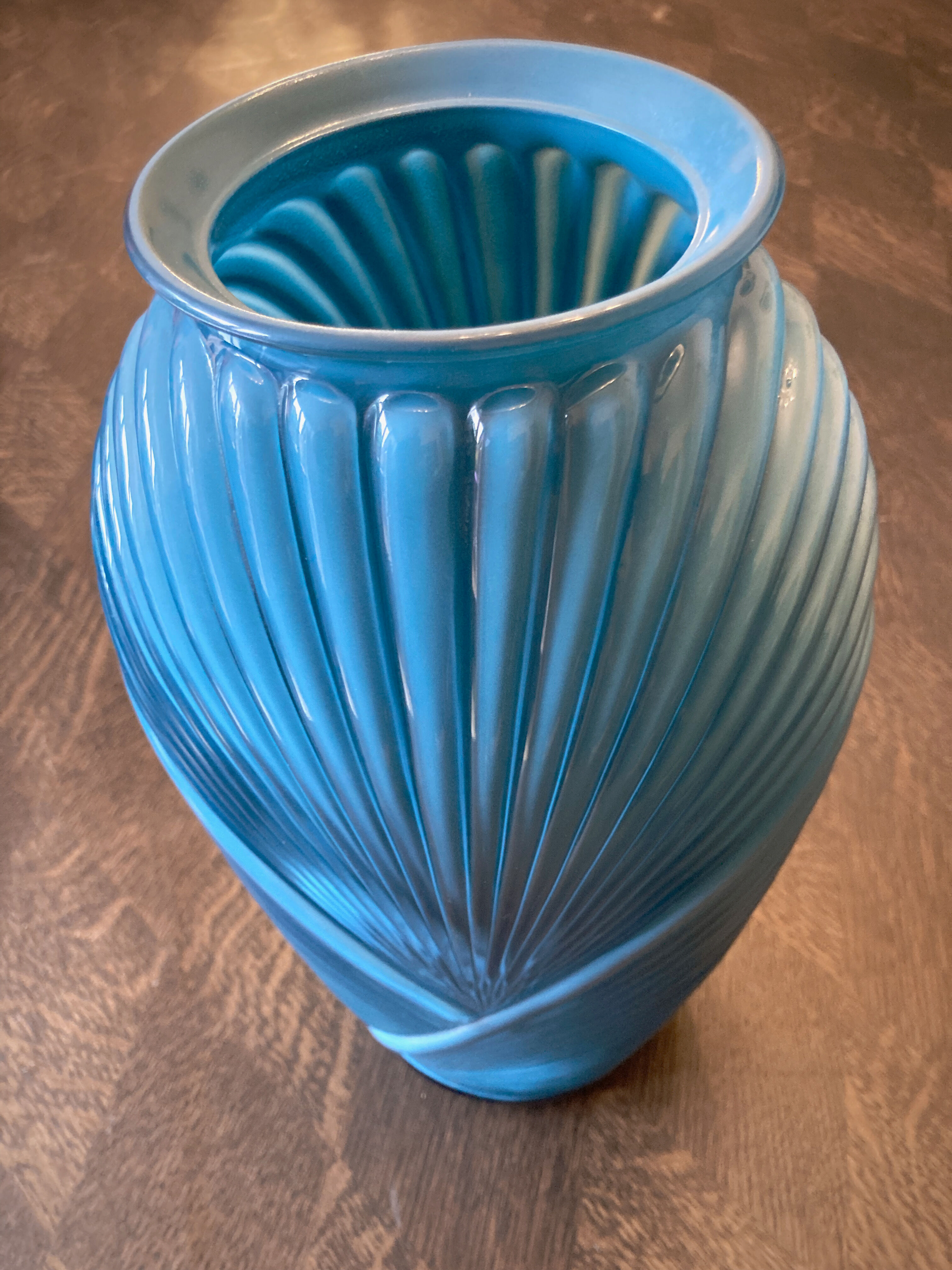 Opalescent Vase art deco hanch Hocking