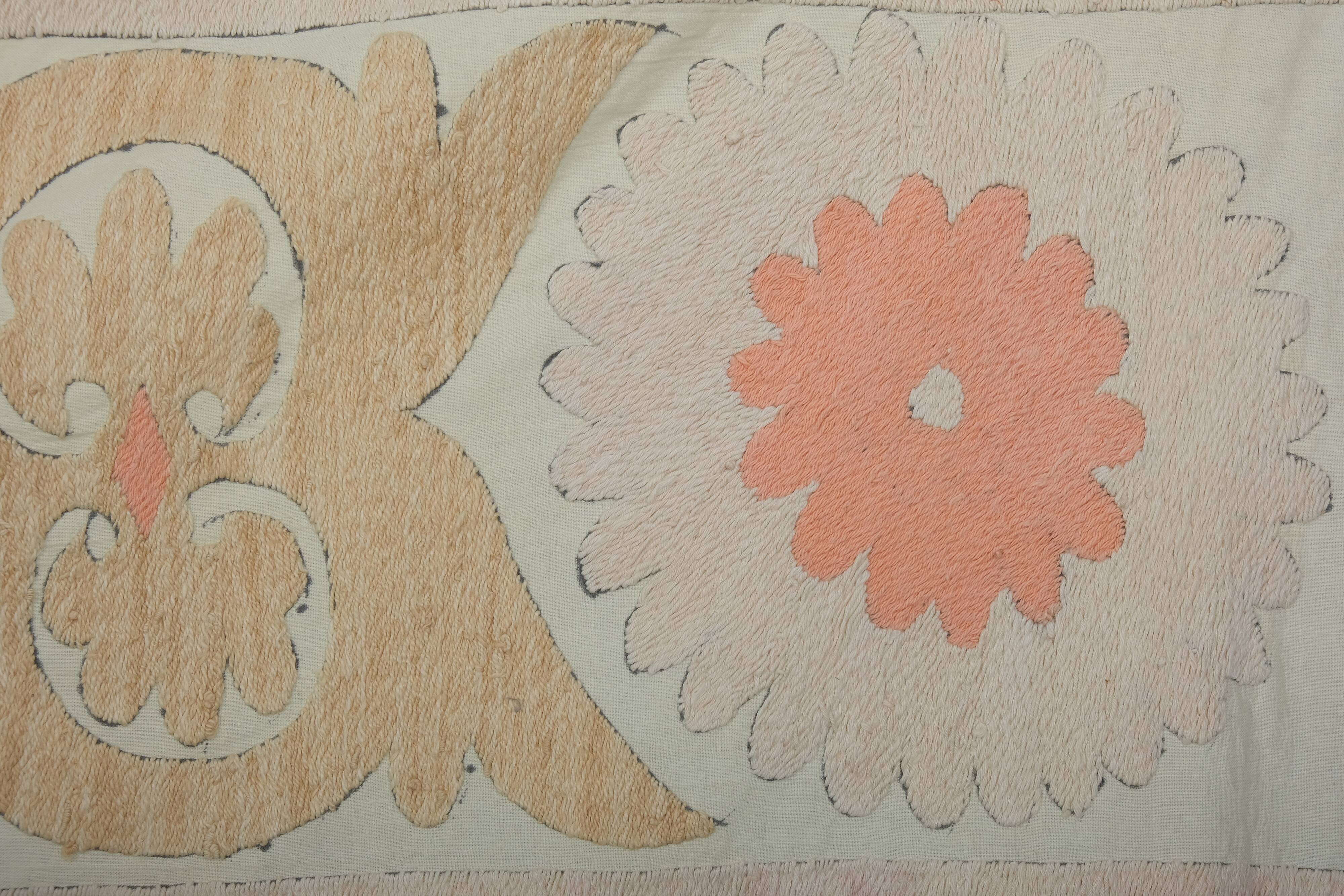 Hand knotted rug, vintage Turkish rug 141x204 cm