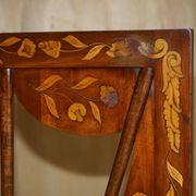 Pair of three-panel screens made of Dutch hardwood and walnut.