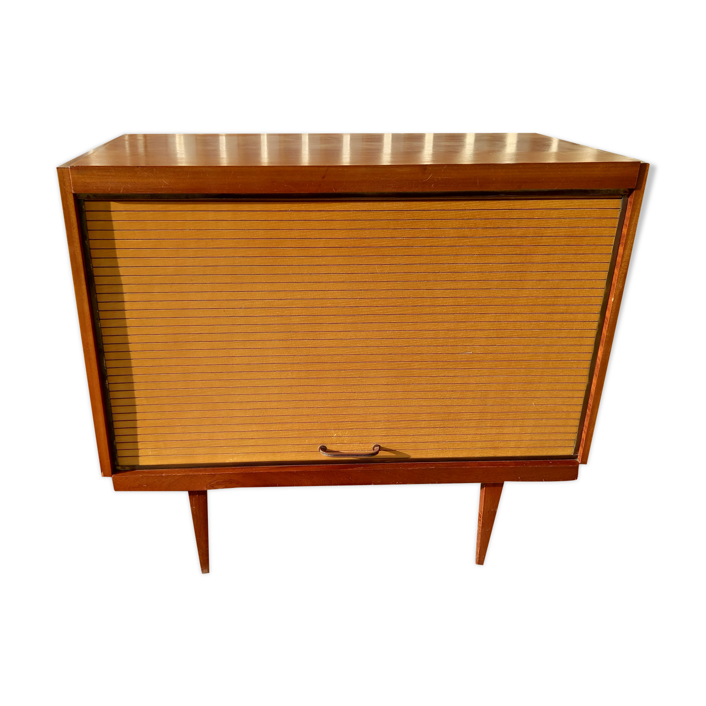 Vintage sideboard with shutter or sliding door 60s