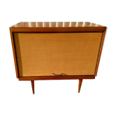 Vintage sideboard with shutter or sliding door 60s