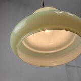 Mid-Century Italian Brass and Green Glass Pendant Lamp, 1960s