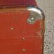 Old curved travel trunk