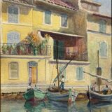 Old painting, Marine, signed Marie (1880-1977)