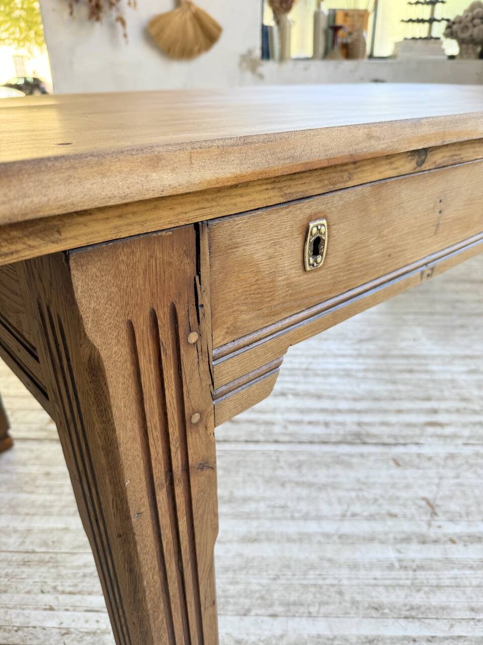 Country farmhouse table in solid beech and oak 2.5m XL