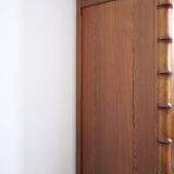 19th Century French Pine Faux Bamboo Mirrored Cabinet