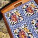 Large Gien peony platter