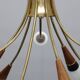 Lustre Rupert Nikoll en laiton et verre opalin teck des années 1960, Autriche