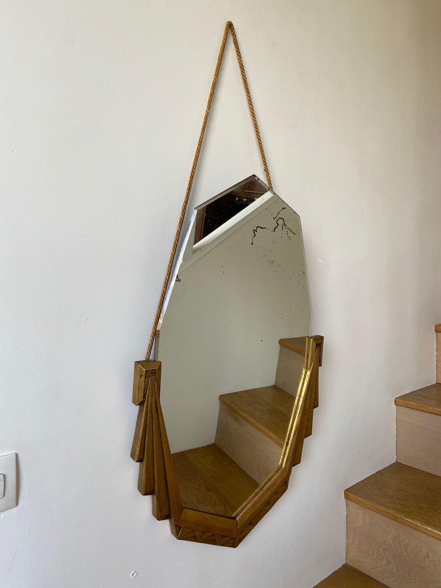 Mercury mirror bevelled 77 x 48 cm