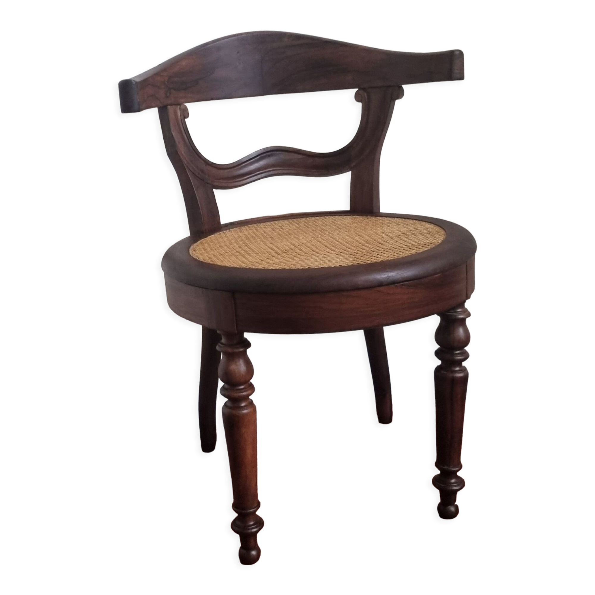 Louis Philippe office chair in canned walnut