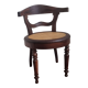 Fauteuil de bureau Louis Philippe en noyer canné