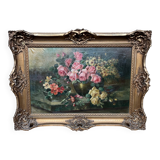 Jan van Steensel, still life with roses. Beautiful frame.