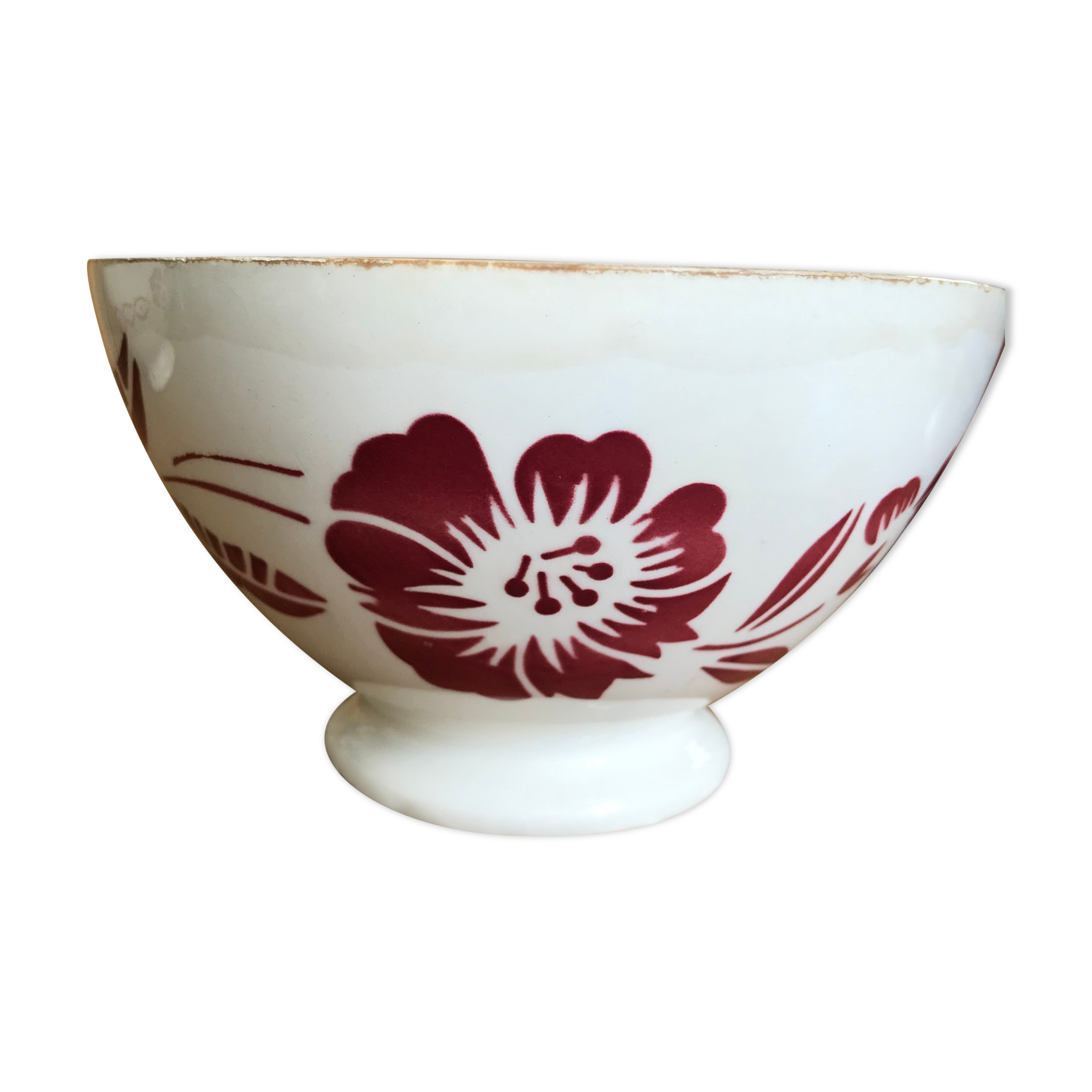 Old XXL bowl , said chabrot bowl , Sarreguemines Digoin