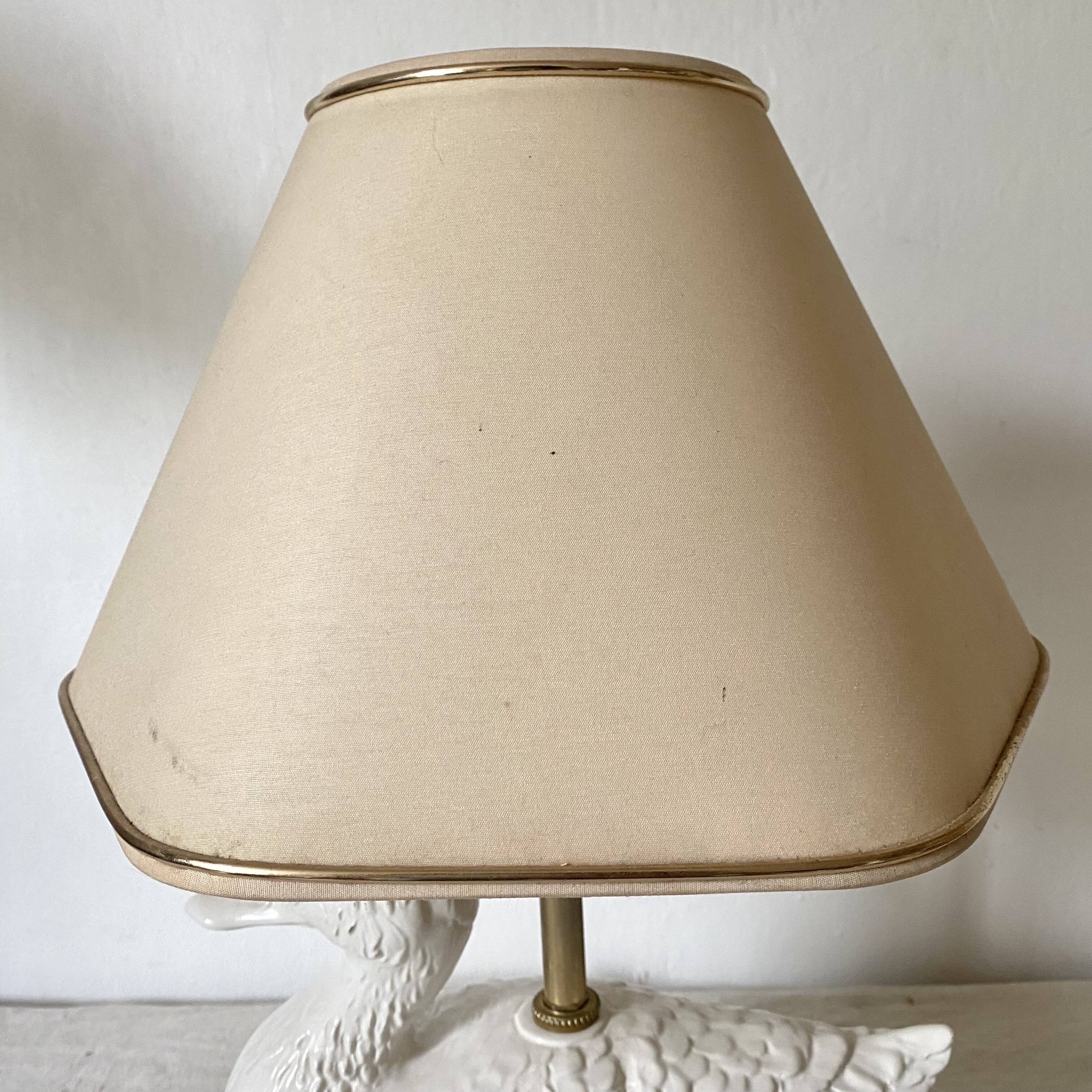 Vintage ceramic duck lamp
