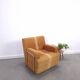 1970s retractable lounge chair in brown stripes with chrome tube frame.