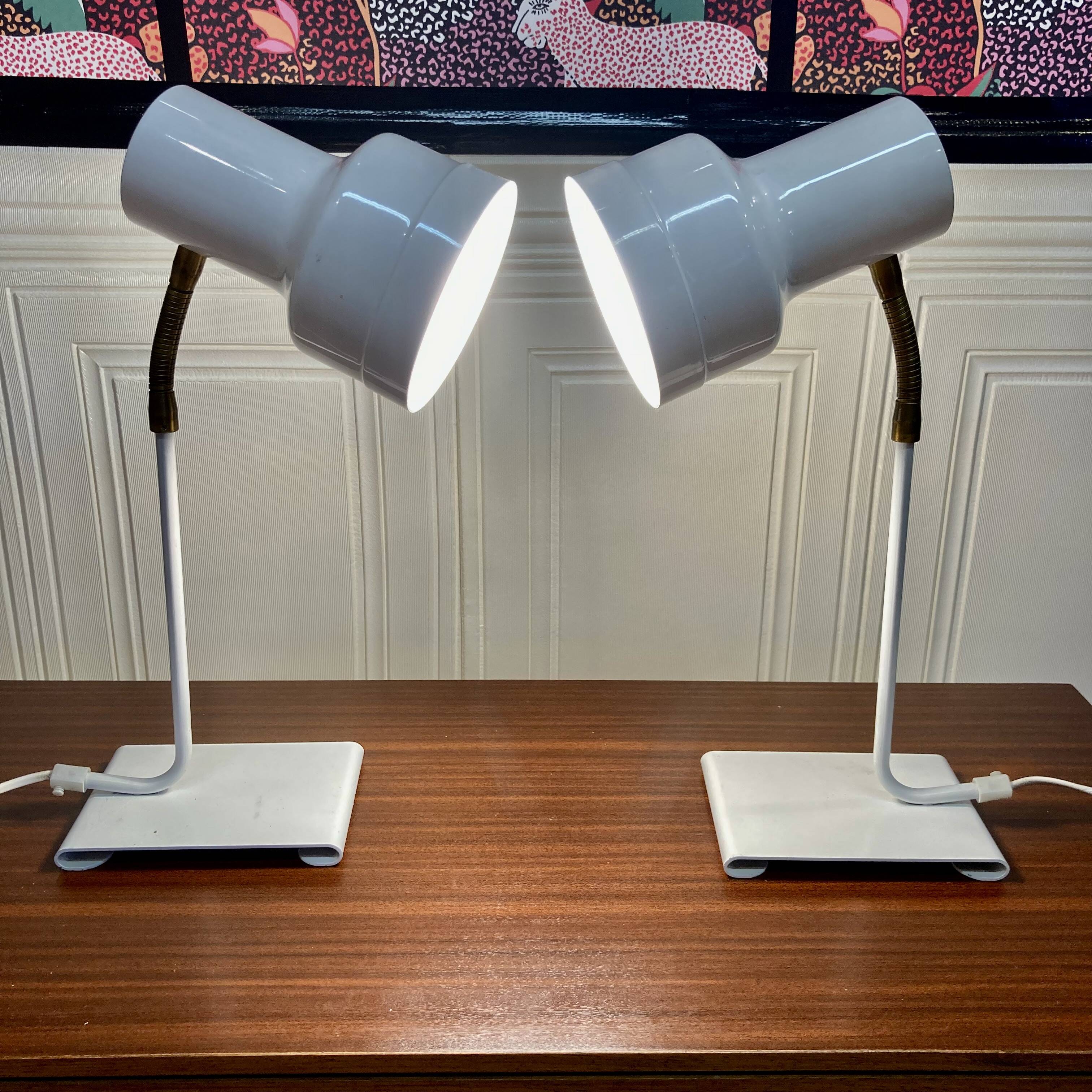 Paire de lampes métal Design scandinave.
