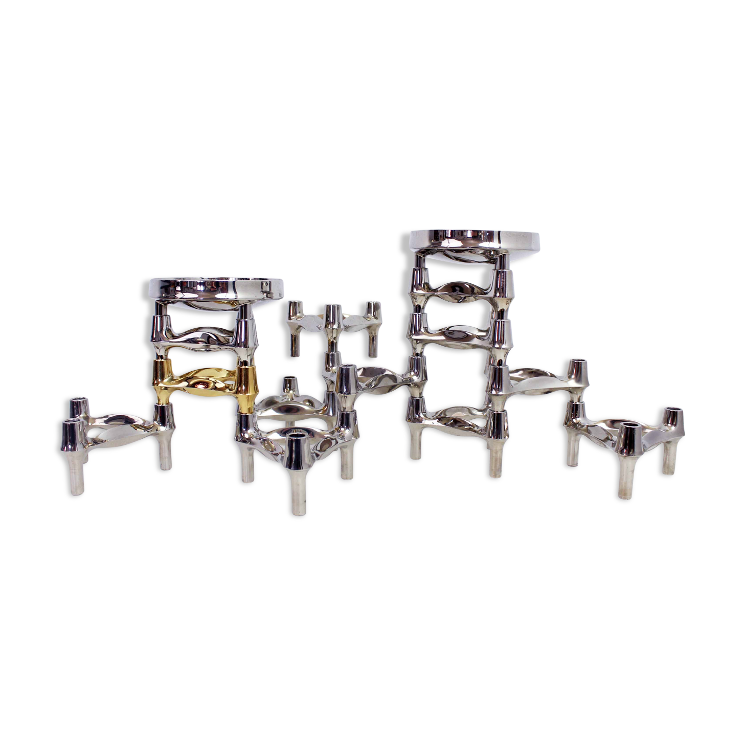 Fritz Nagel's set of 12 candlesticks and 2 cups for BMF
