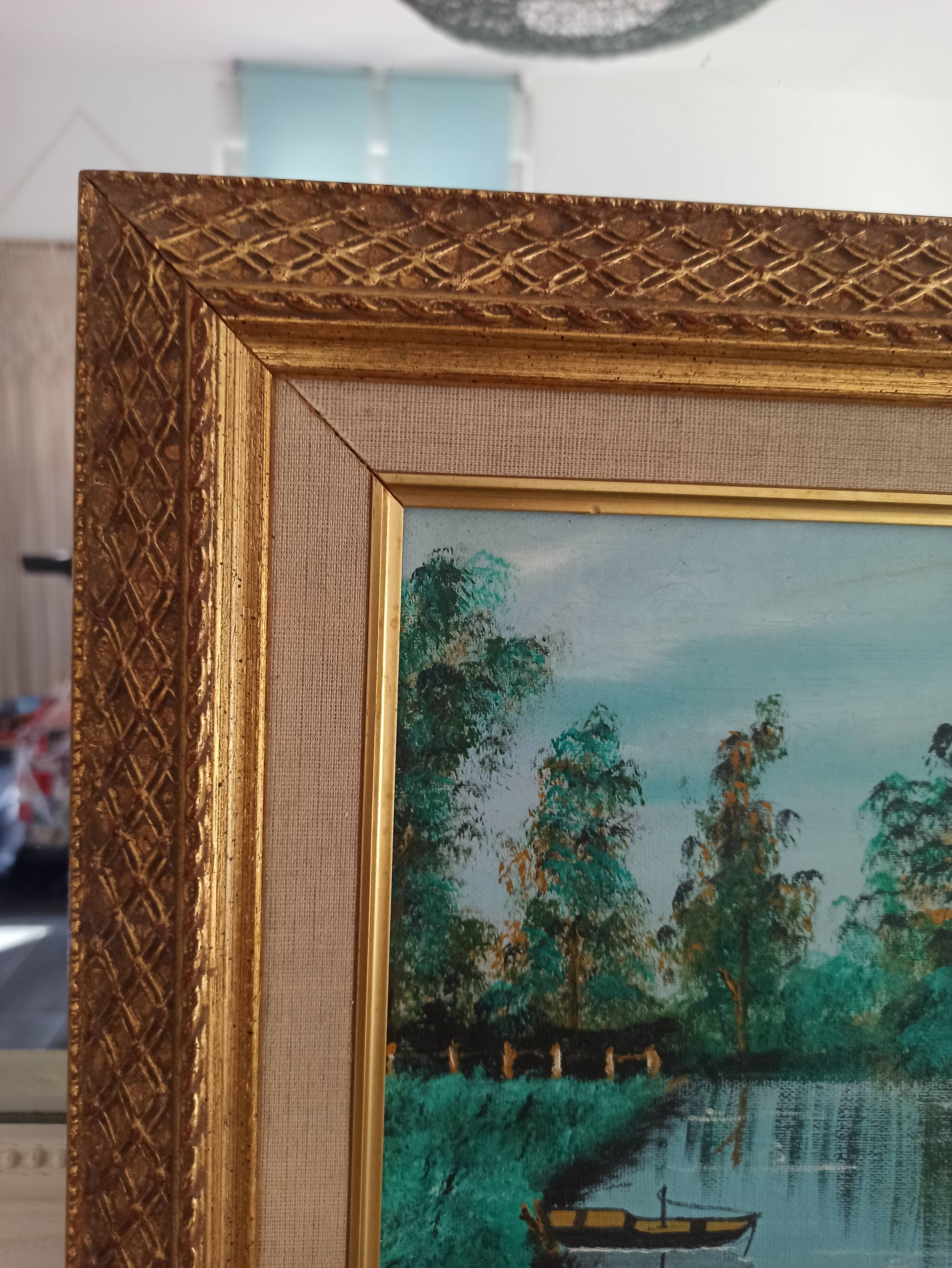 Oil painting with a beautiful quality frame.