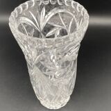 Chiseled glass vase