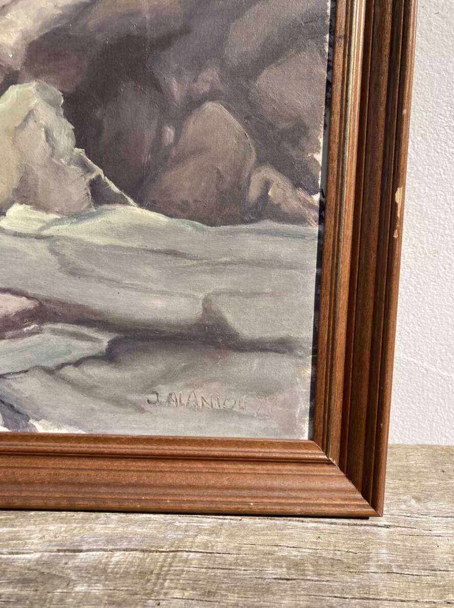 Tableau ancien mer / huile sur toile