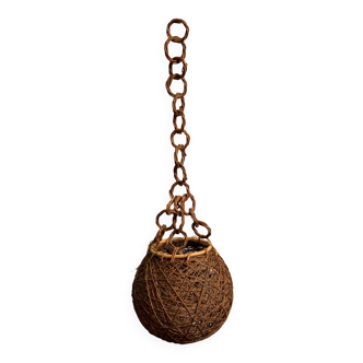 Suspension boule corde