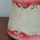 Red and gold parchment lampshade from the 1960s.