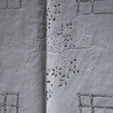 Antique embroidered table centerpiece/placemat 45 cm x 45 cm